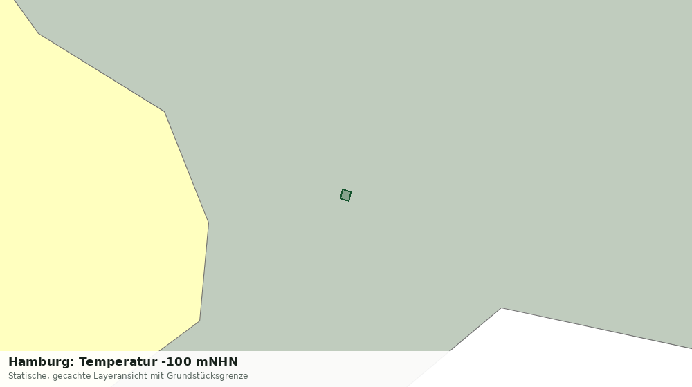Statische Kartenansicht: Hamburg: Temperatur -100 mNHN