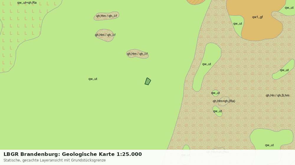 Statische Kartenansicht: LBGR Brandenburg: Geologische Karte 1:25.000