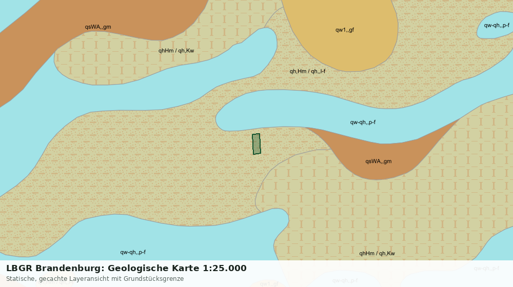 Statische Kartenansicht: LBGR Brandenburg: Geologische Karte 1:25.000