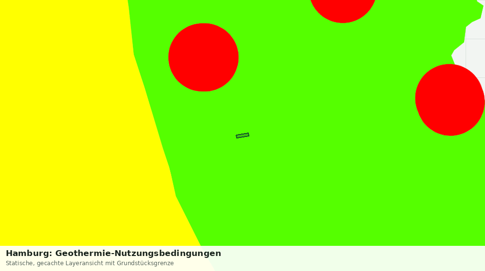 Statische Kartenansicht: Hamburg: Geothermie-Nutzungsbedingungen