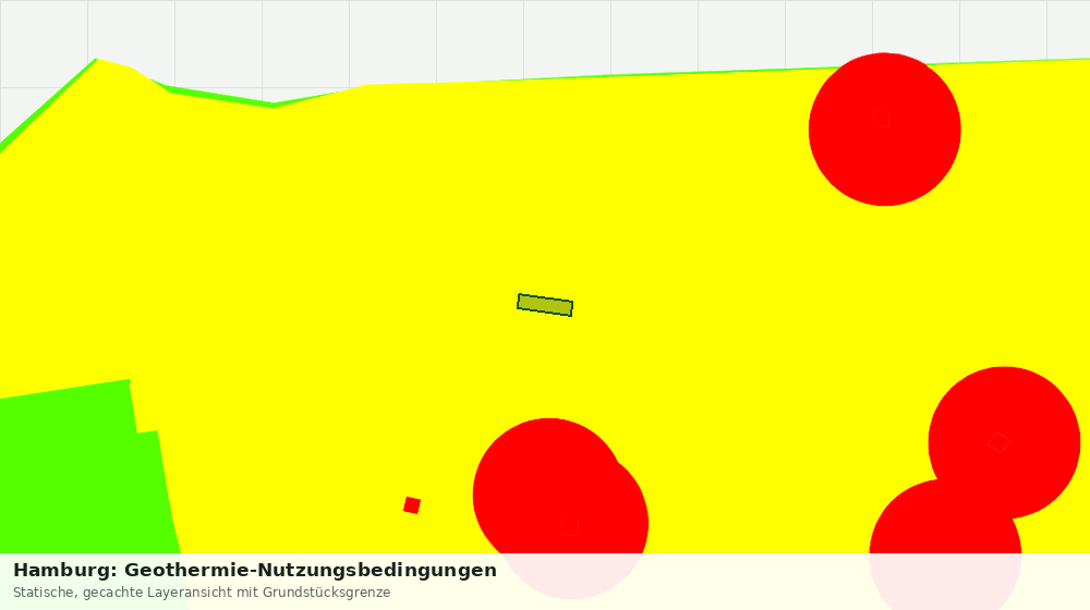 Statische Kartenansicht: Hamburg: Geothermie-Nutzungsbedingungen