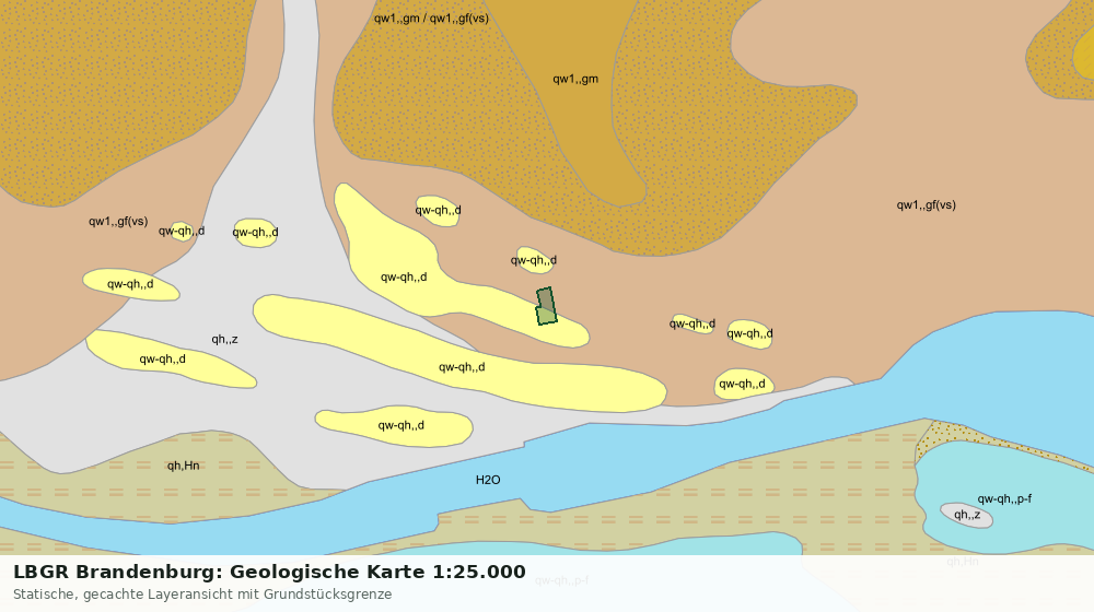 Statische Kartenansicht: LBGR Brandenburg: Geologische Karte 1:25.000