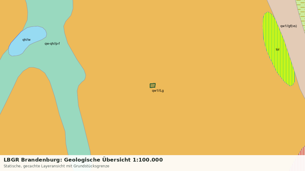 Statische Kartenansicht: LBGR Brandenburg: Geologische Übersicht 1:100.000
