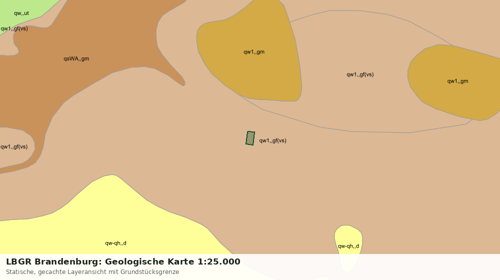 Statische Kartenansicht: LBGR Brandenburg: Geologische Karte 1:25.000