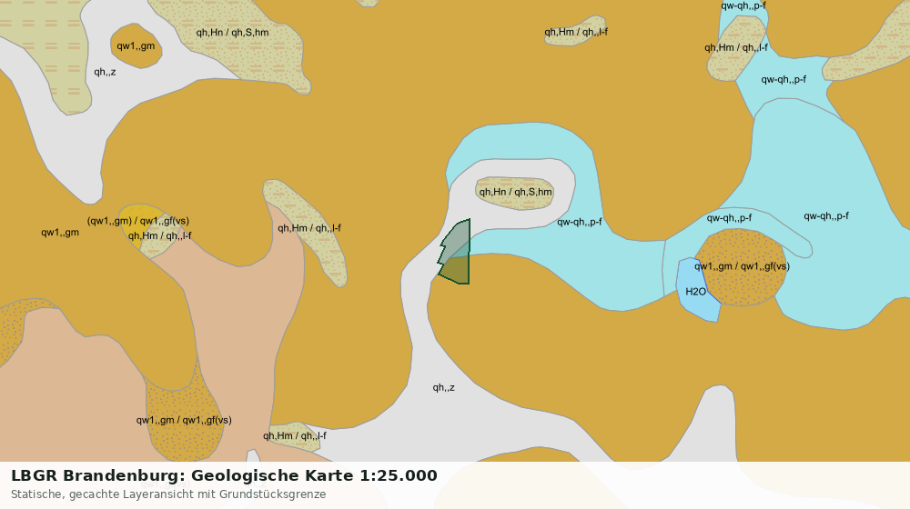 Statische Kartenansicht: LBGR Brandenburg: Geologische Karte 1:25.000
