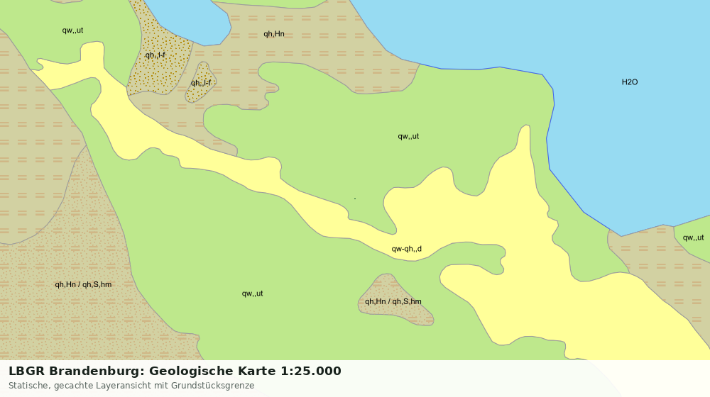 Statische Kartenansicht: LBGR Brandenburg: Geologische Karte 1:25.000