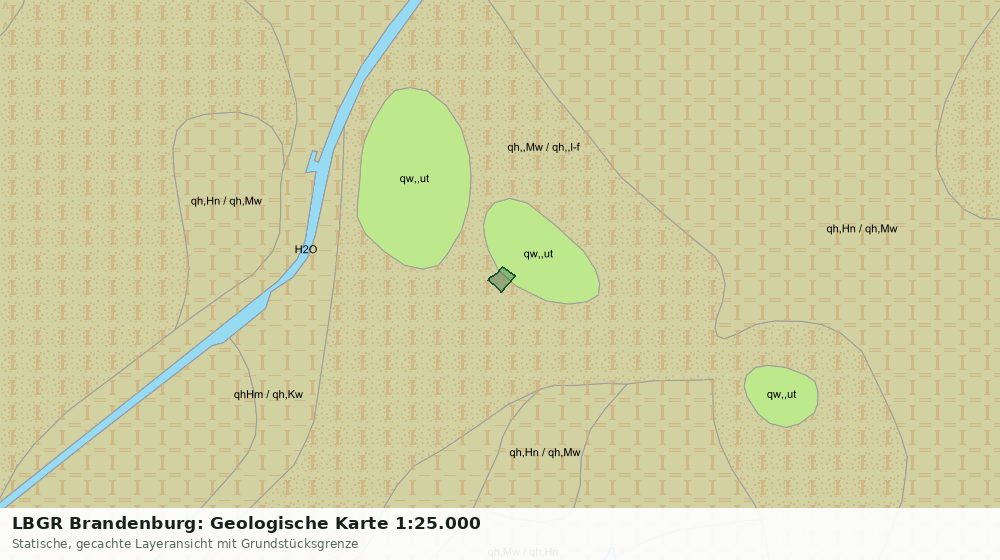 Statische Kartenansicht: LBGR Brandenburg: Geologische Karte 1:25.000