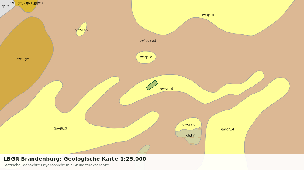 Statische Kartenansicht: LBGR Brandenburg: Geologische Karte 1:25.000