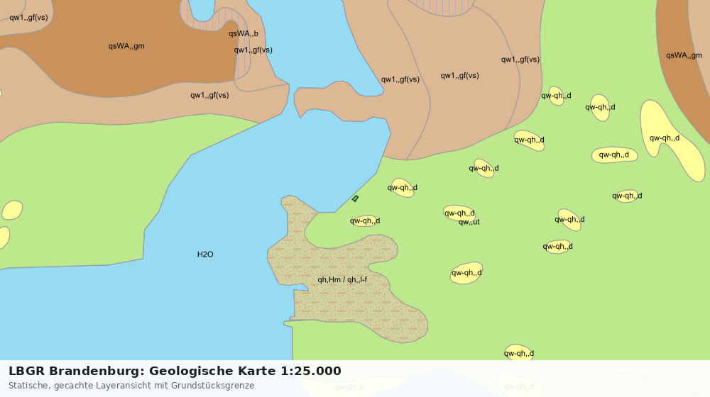 Statische Kartenansicht: LBGR Brandenburg: Geologische Karte 1:25.000