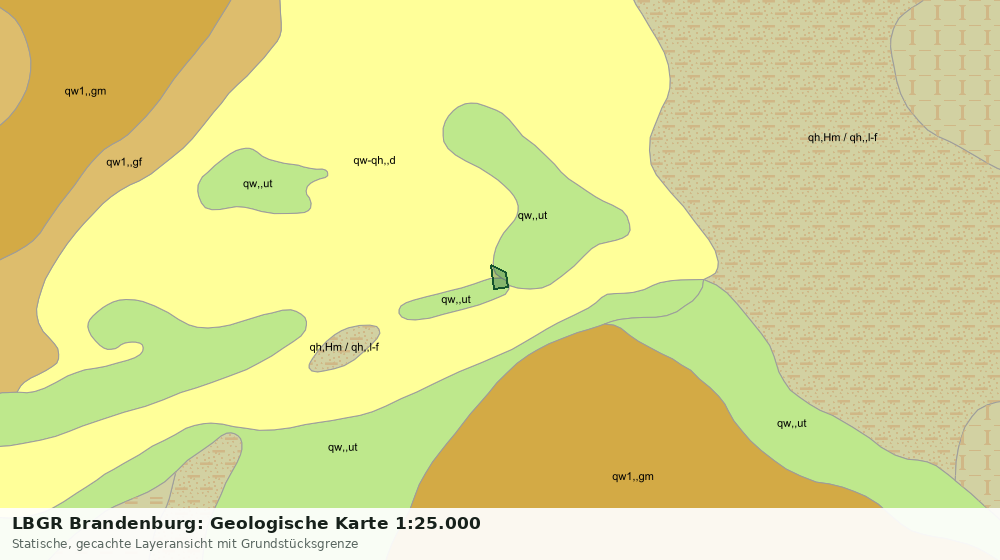 Statische Kartenansicht: LBGR Brandenburg: Geologische Karte 1:25.000