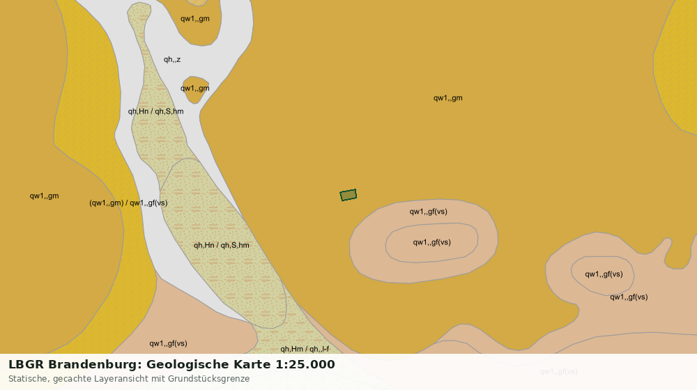 Statische Kartenansicht: LBGR Brandenburg: Geologische Karte 1:25.000