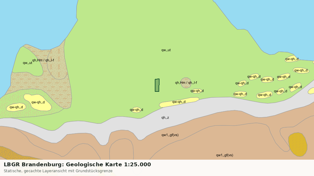 Statische Kartenansicht: LBGR Brandenburg: Geologische Karte 1:25.000