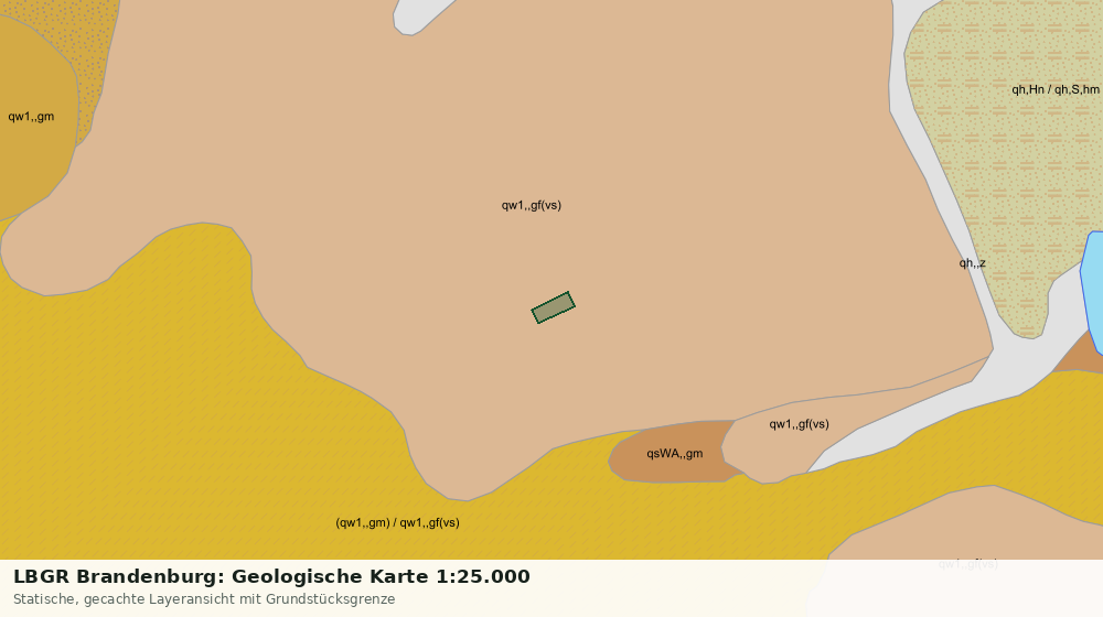 Statische Kartenansicht: LBGR Brandenburg: Geologische Karte 1:25.000