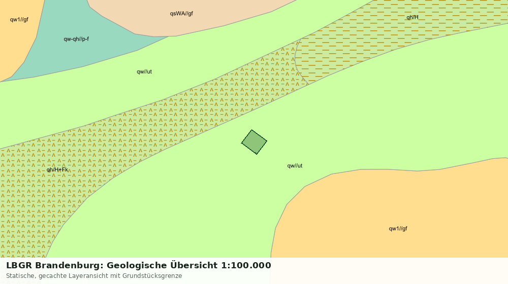 Statische Kartenansicht: LBGR Brandenburg: Geologische Übersicht 1:100.000