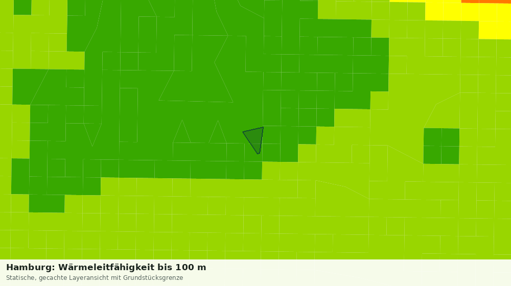 Statische Kartenansicht: Hamburg: Wärmeleitfähigkeit bis 100 m