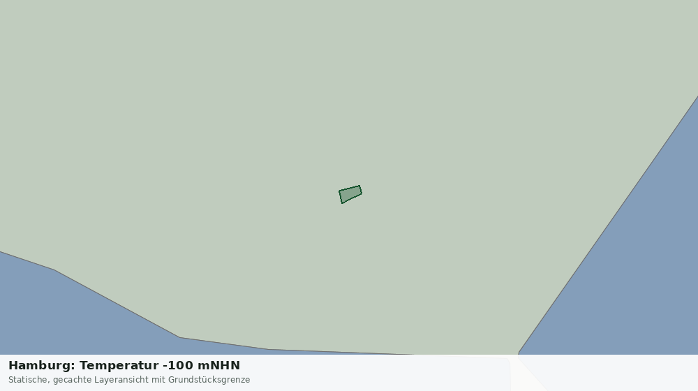Statische Kartenansicht: Hamburg: Temperatur -100 mNHN