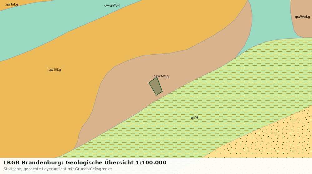 Statische Kartenansicht: LBGR Brandenburg: Geologische Übersicht 1:100.000
