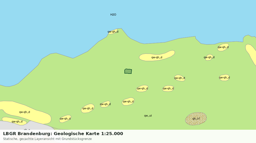 Statische Kartenansicht: LBGR Brandenburg: Geologische Karte 1:25.000