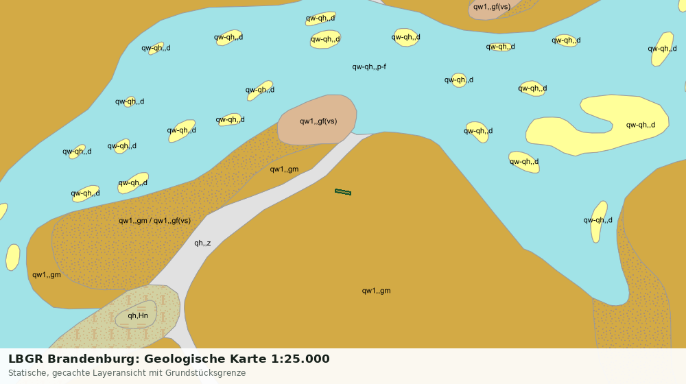 Statische Kartenansicht: LBGR Brandenburg: Geologische Karte 1:25.000