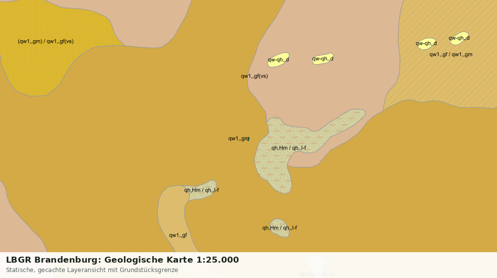 Statische Kartenansicht: LBGR Brandenburg: Geologische Karte 1:25.000