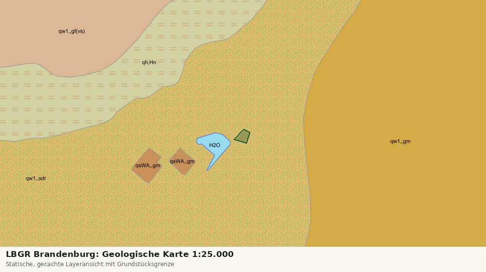 Statische Kartenansicht: LBGR Brandenburg: Geologische Karte 1:25.000