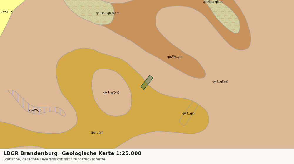 Statische Kartenansicht: LBGR Brandenburg: Geologische Karte 1:25.000