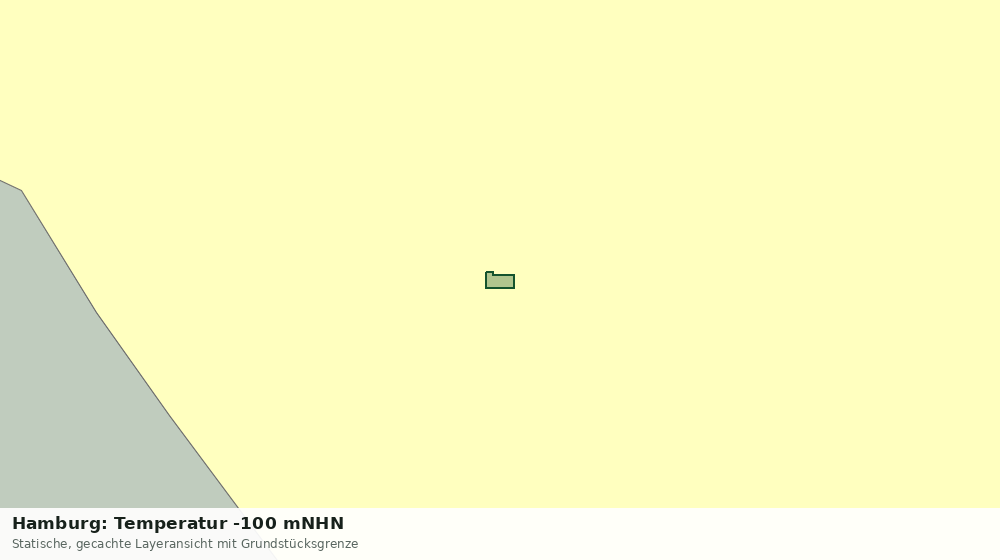 Statische Kartenansicht: Hamburg: Temperatur -100 mNHN
