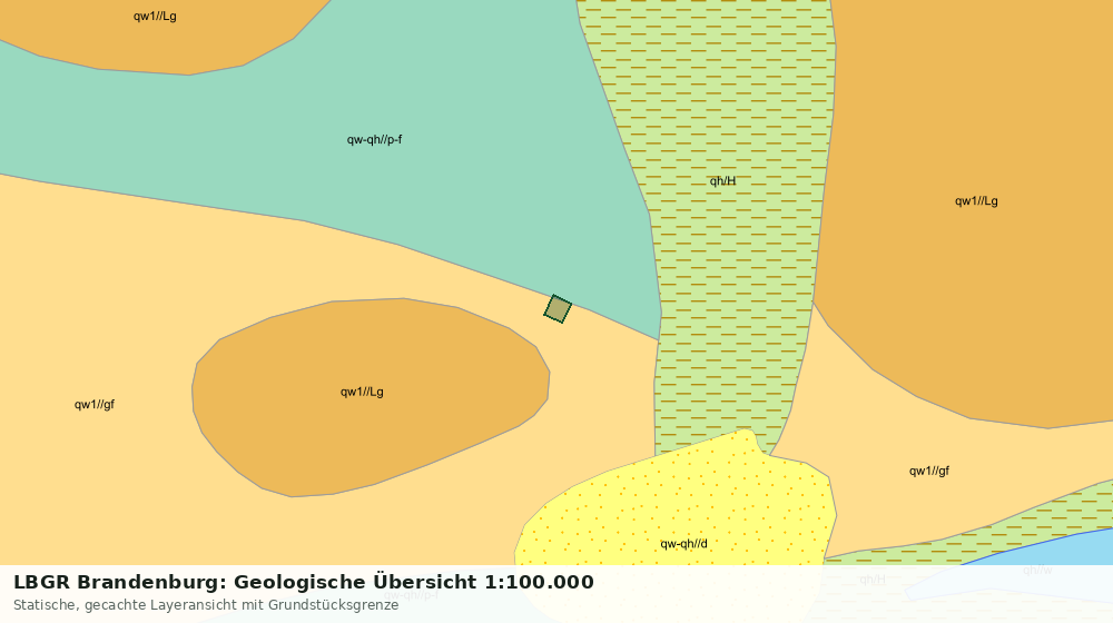 Statische Kartenansicht: LBGR Brandenburg: Geologische Übersicht 1:100.000
