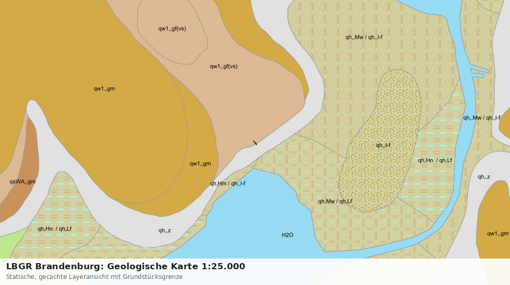 Statische Kartenansicht: LBGR Brandenburg: Geologische Karte 1:25.000