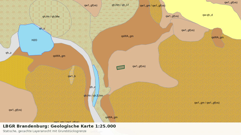 Statische Kartenansicht: LBGR Brandenburg: Geologische Karte 1:25.000