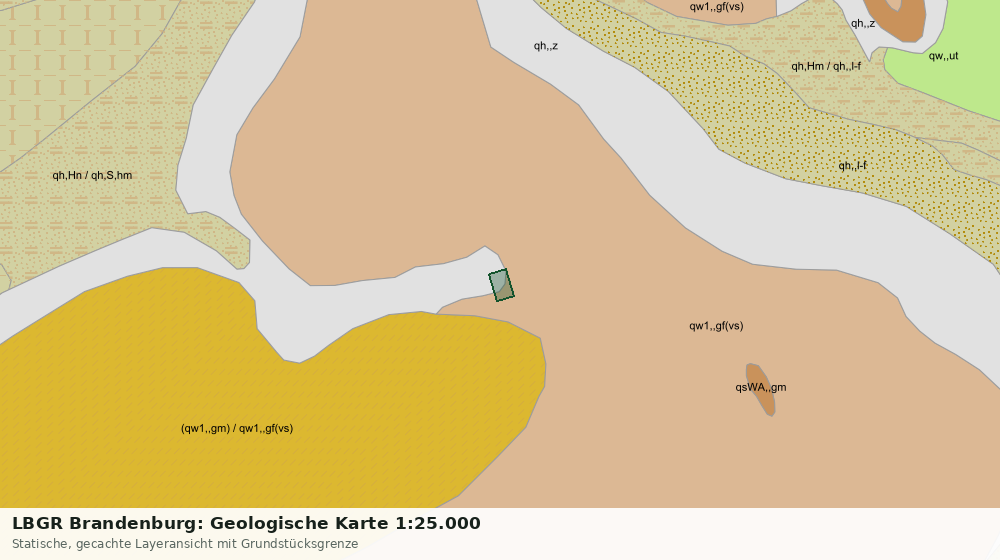 Statische Kartenansicht: LBGR Brandenburg: Geologische Karte 1:25.000