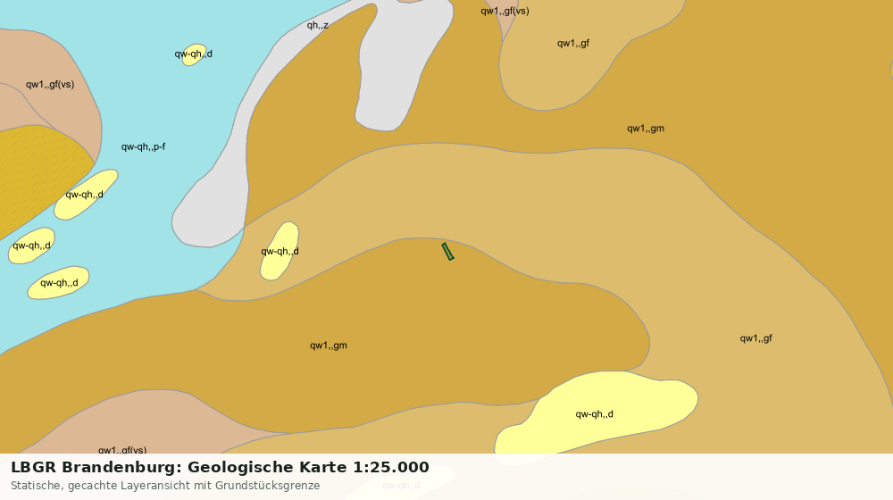 Statische Kartenansicht: LBGR Brandenburg: Geologische Karte 1:25.000