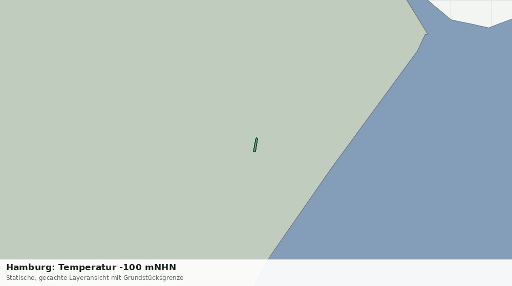 Statische Kartenansicht: Hamburg: Temperatur -100 mNHN