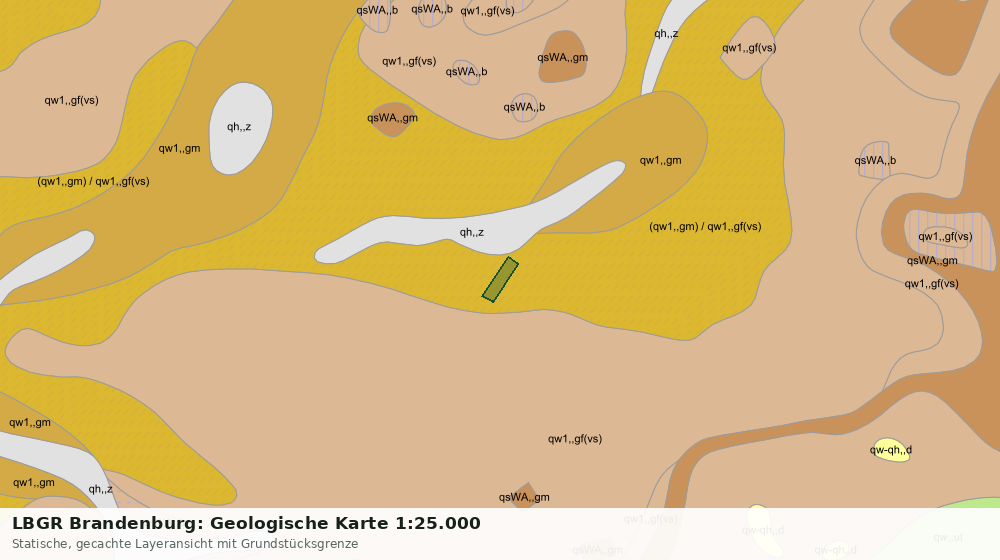 Statische Kartenansicht: LBGR Brandenburg: Geologische Karte 1:25.000