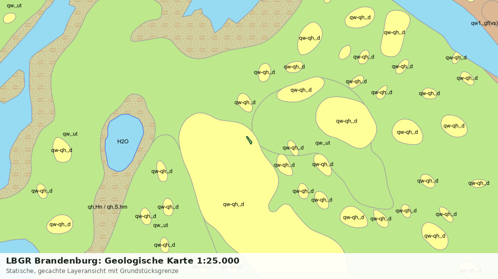 Statische Kartenansicht: LBGR Brandenburg: Geologische Karte 1:25.000