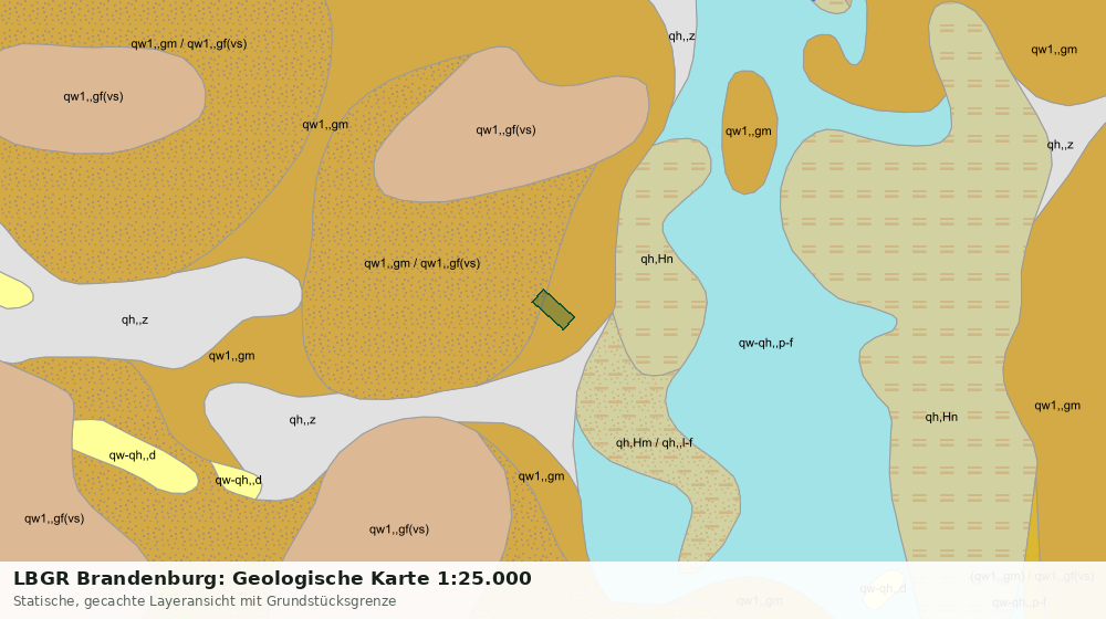 Statische Kartenansicht: LBGR Brandenburg: Geologische Karte 1:25.000