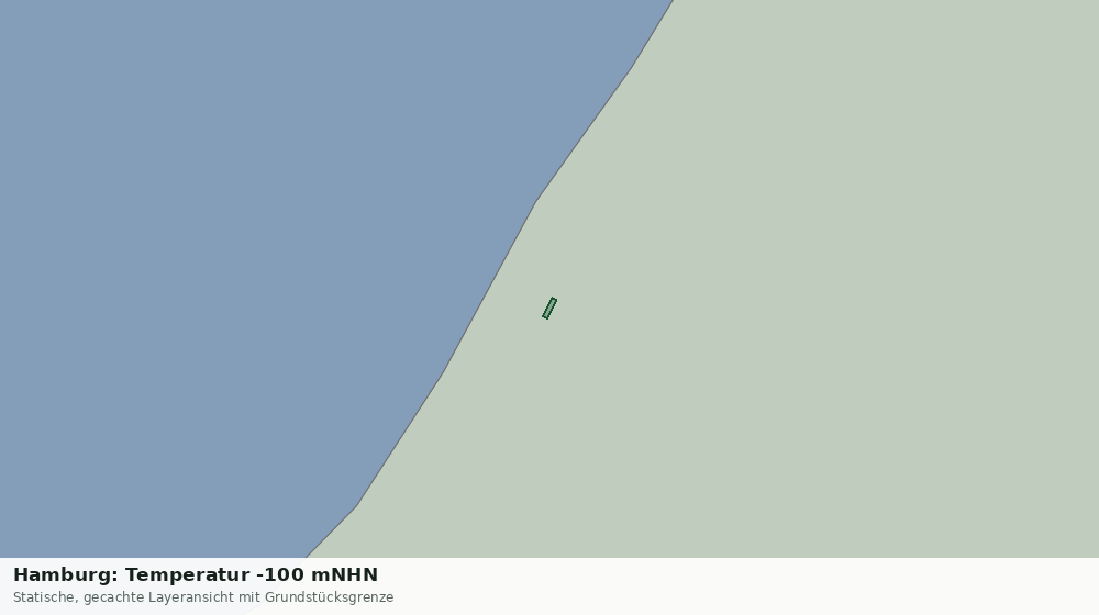 Statische Kartenansicht: Hamburg: Temperatur -100 mNHN