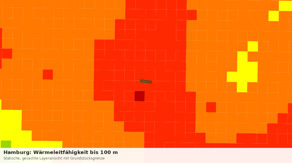 Statische Kartenansicht: Hamburg: Wärmeleitfähigkeit bis 100 m