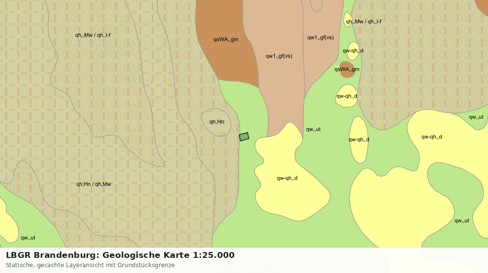 Statische Kartenansicht: LBGR Brandenburg: Geologische Karte 1:25.000