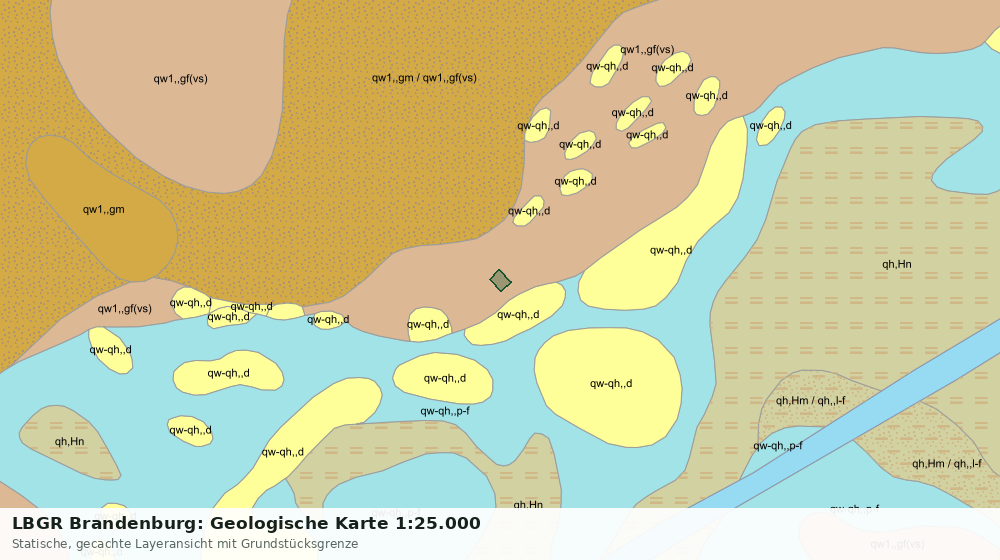 Statische Kartenansicht: LBGR Brandenburg: Geologische Karte 1:25.000