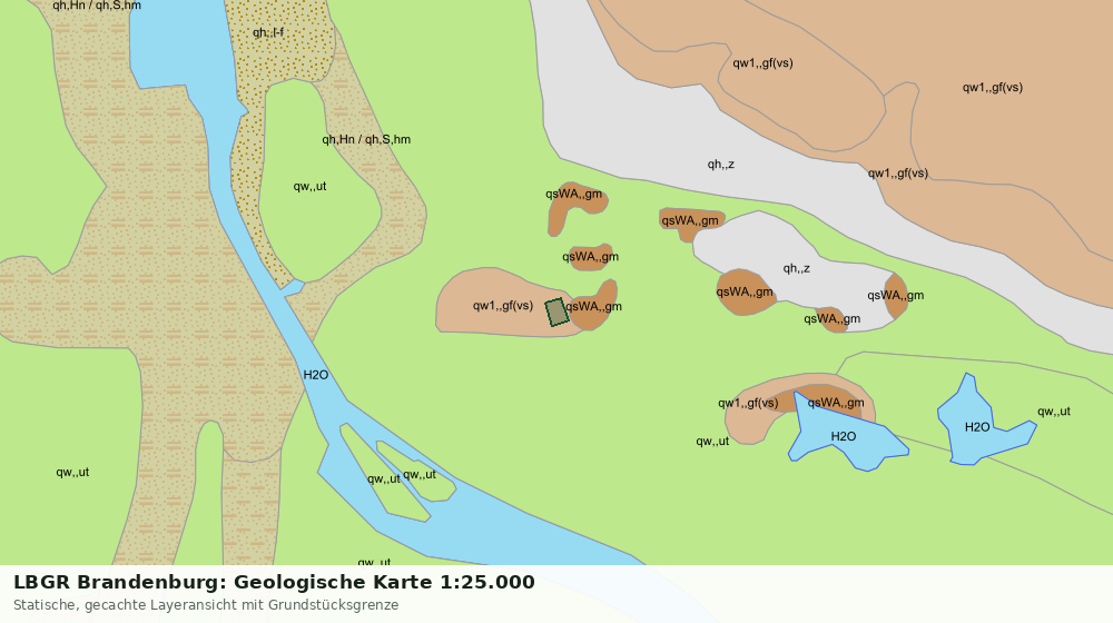 Statische Kartenansicht: LBGR Brandenburg: Geologische Karte 1:25.000