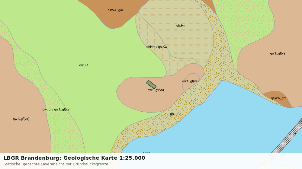 Statische Kartenansicht: LBGR Brandenburg: Geologische Karte 1:25.000