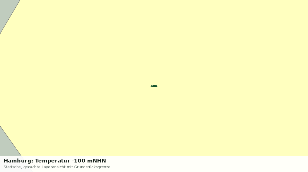 Statische Kartenansicht: Hamburg: Temperatur -100 mNHN