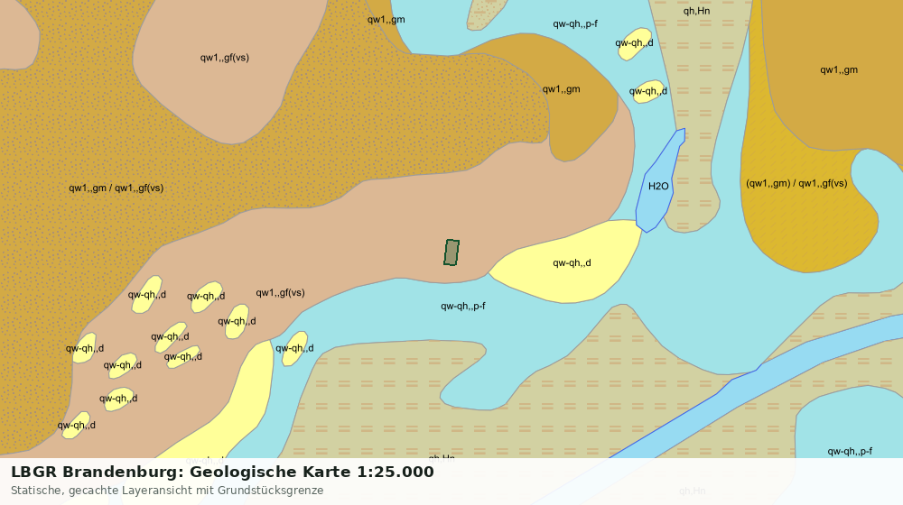 Statische Kartenansicht: LBGR Brandenburg: Geologische Karte 1:25.000