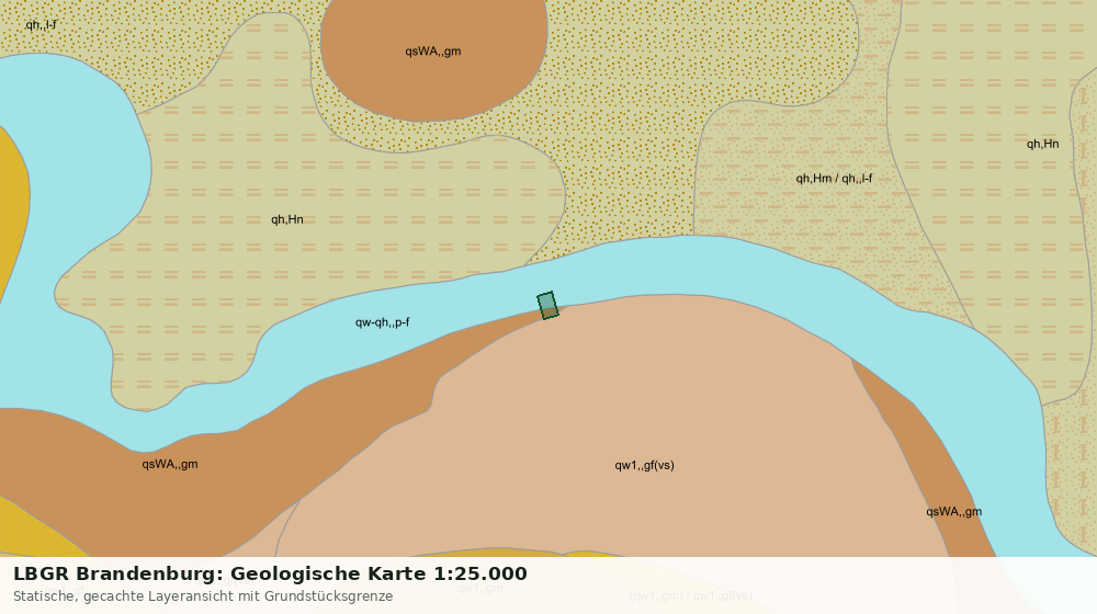 Statische Kartenansicht: LBGR Brandenburg: Geologische Karte 1:25.000