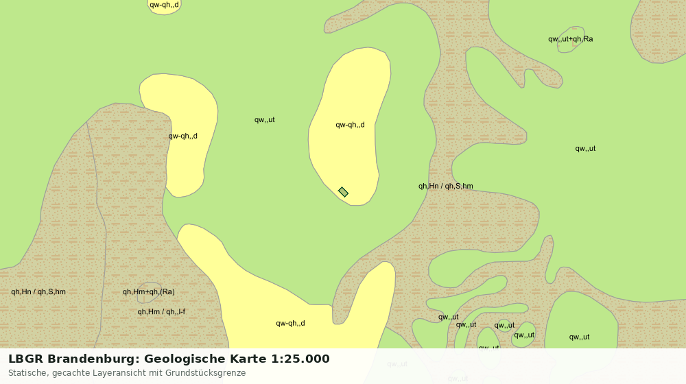 Statische Kartenansicht: LBGR Brandenburg: Geologische Karte 1:25.000