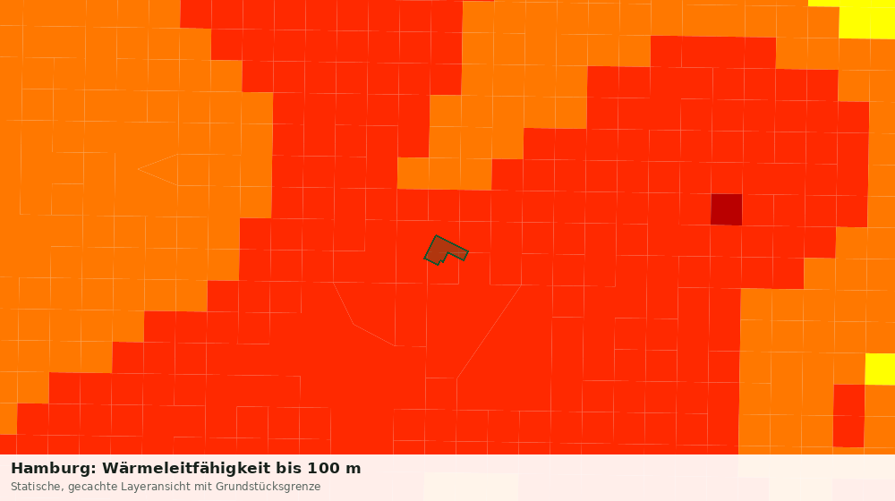 Statische Kartenansicht: Hamburg: Wärmeleitfähigkeit bis 100 m