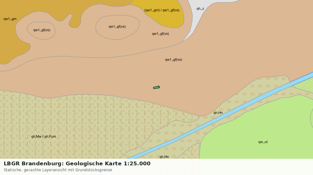 Statische Kartenansicht: LBGR Brandenburg: Geologische Karte 1:25.000