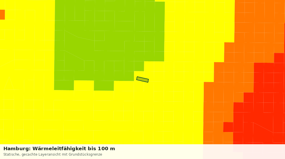 Statische Kartenansicht: Hamburg: Wärmeleitfähigkeit bis 100 m