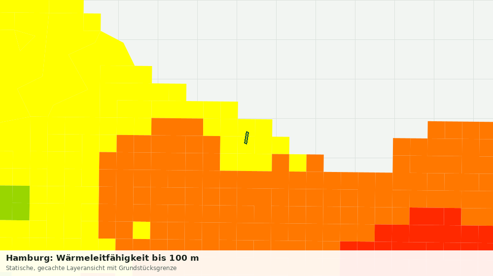 Statische Kartenansicht: Hamburg: Wärmeleitfähigkeit bis 100 m